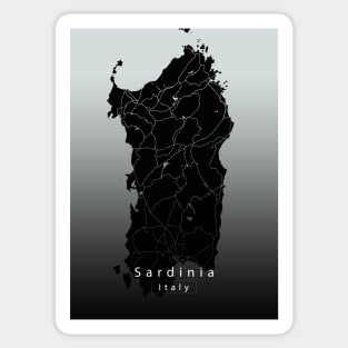 Sardinia Italy Island Map dark Sticker